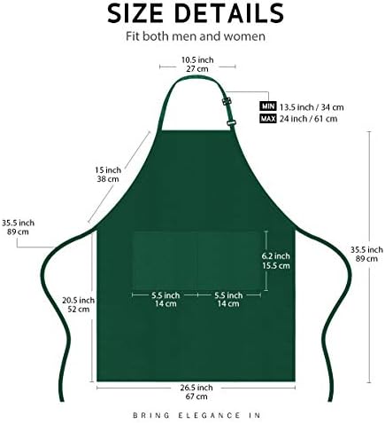 Syntus 12 Pack Apron with 2 Pockets Aprons - Image 2
