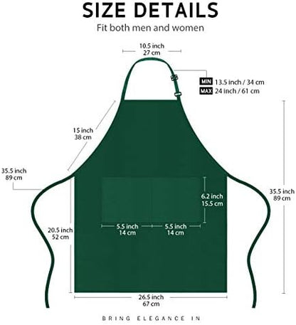 Syntus 12 Pack Apron with 2 Pockets Aprons - Image 2