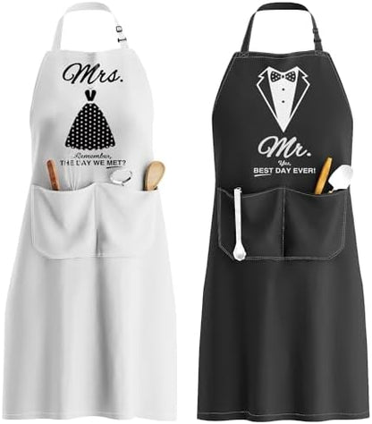 Mr & Mrs Apron Set by JDNFYGXGift