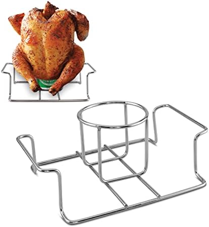 Beer Can Chicken Holder for Grill and Smoker, Premium Grade Stainless Steel by Koohere