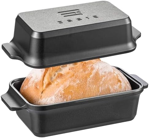 Cast Iron Dutch Oven for Sourdough Bread baking, 9×5 Loaf Pan by RYEDE