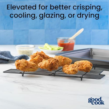 GoodCook Nonstick Carbon Steel Baking Pan & Raised Wire Rack, 15x10.5-Inch - Image 4