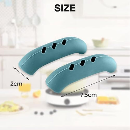 6 Pack Heat Resistant Silicone Pot Handle Covers Universal Fit - Image 5