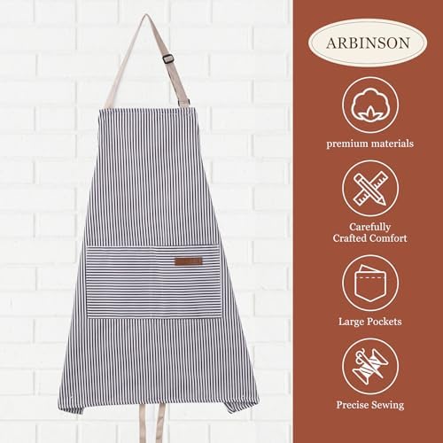 2 Pack Cooking Aprons Adjustable Bib Apron - Image 3