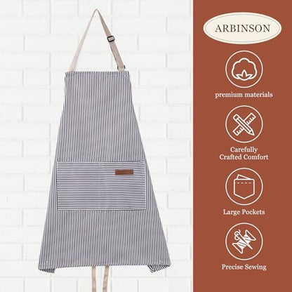 2 Pack Cooking Aprons Adjustable Bib Apron - Image 3
