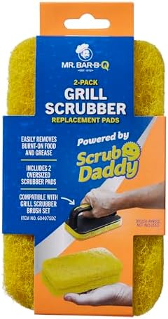 Mr. Bar-B-Q 2-Pack Grill Scrubber Replacement Pads Powered by Scrub Daddy by MrBar-B-Q