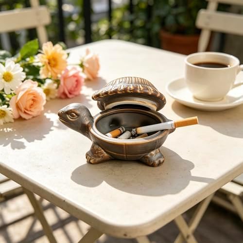 Turtle-Shaped Ceramic Ashtray - Image 6