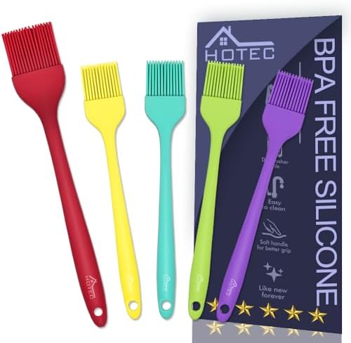 HOTEC 600℉ Heat Resistant Silicone Basting &Pastry Brush by Hotec