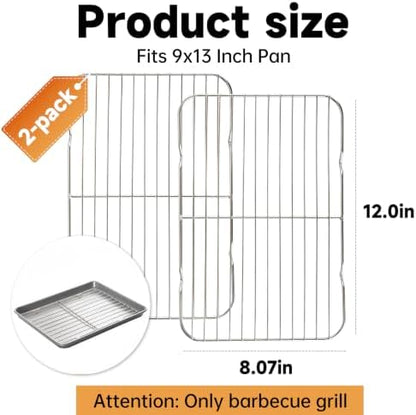 Roasting Rack for 9x13 Inch Pan, Stainless Steel Cooling Racks - Image 6