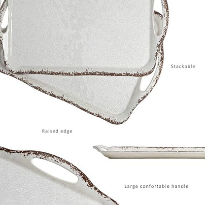 LEHAHA Vintage White Large Serving Tray - Image 5