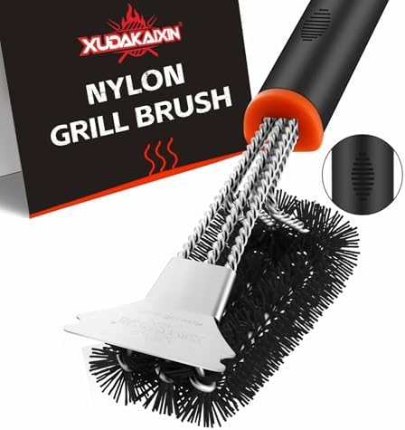 XUDAKAIXIN Grill Brush and Scraper, Safe Nylon Bristles Barbecue Outdoor Grill by XUDAKAIXIN