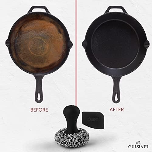 Cuisinel Cast Iron Chainmail Scrubber + Pan Scraper - Image 2