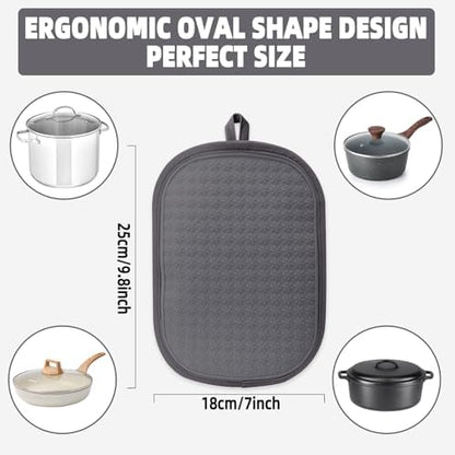 2PCS Silicone Pot Holders, Oven Mitts Heat Resistant Hot Pads - Image 2