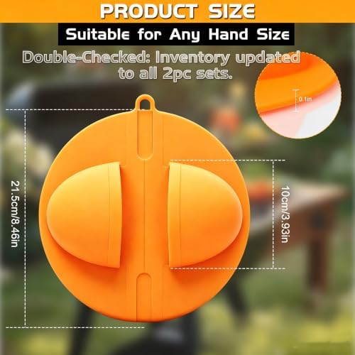 Silicone BBQ Grill Mitts, Non-Slip Cooking Mitts - Image 2