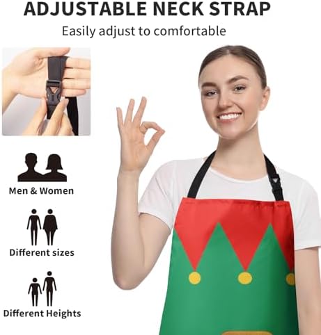 Christmas Elf Apron Xmas Santa Elf Aprons - Image 7