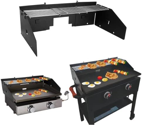 Adjustable Wind Screen and Griddle Warming Rack Set Fit by Petrirufun