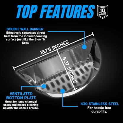 SnS Grills Slow ’N Sear Charcoal Basket Insert - Image 2