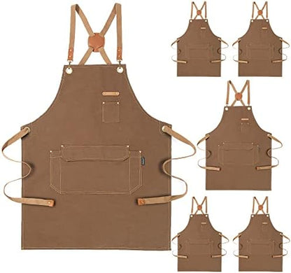 Genixart Chef Apron Men Women, Kitchen Aprons Cooking, BBQ by Genixart