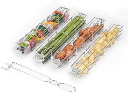 onlyfire Stainless Steel Kabob Grilling Basket Set by onlyfire