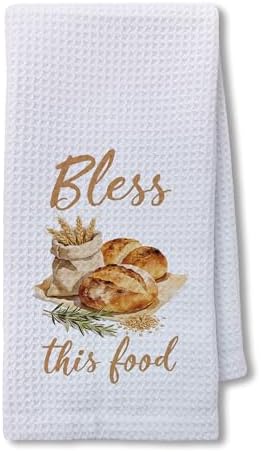 Christian Baking Kitchen Hand Towels 16x24 Inch, Bread Baker Gifts, Bless This by Unknown
