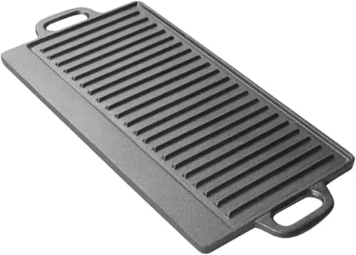 Cast Iron Grill Griddle, Reversible Rectangular by Unknown