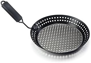 Outset Grill Skillet With Removable Handle, Non-Stick 12" Round Grill Pan by Outset