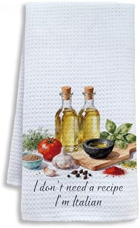 Funny Italian Cooking Gifts Decorative Hand Tea Towels by Unknown