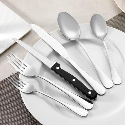 36 Piece Dinner Forks Set, Food-Grade Stainless Steel Forks Silverware - Image 7
