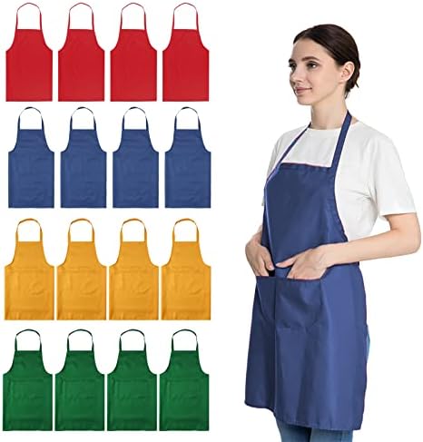 16 PCS Plain Color Bib Adult Apron by LOYHUANG
