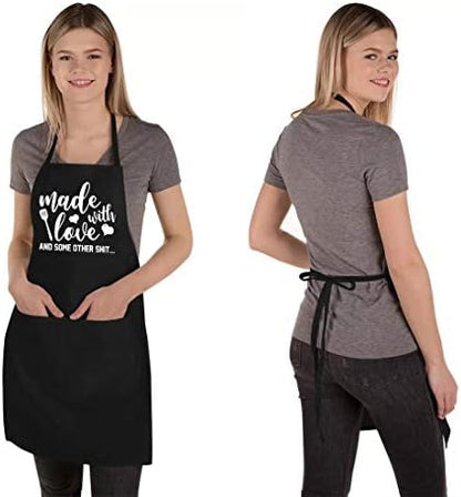 Funny Aprons for Women Men, Novelty Kitchen Cooking Apron - Image 2
