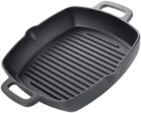 Cast Iron Grill Pan, 11 Inch Griddle Pan by Unknown