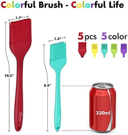 HOTEC 600℉ Heat Resistant Silicone Basting &Pastry Brush - Image 2