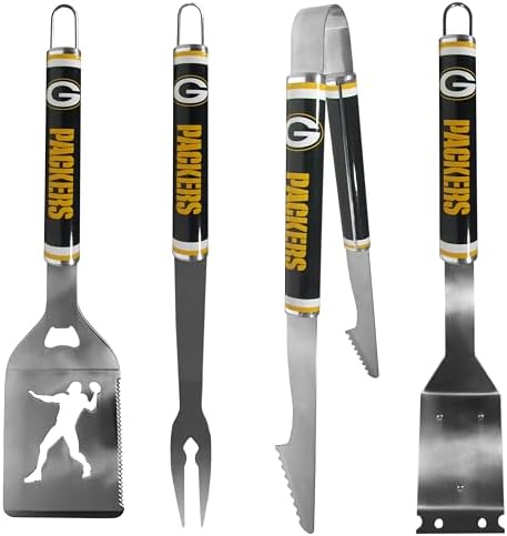 Siskiyou NFL Green Bay Packers 4 pc Logo Grill Tool Set, One Size, Team Colors by Unknown