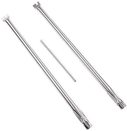 GasSaf 21.5 inch Flavorizer Bar and 27 inch Burner Tube Set Replacement for Weber Spirit E-210, S-200, S-210, E-210NG, Genesis Silver A, Spirit 500, Parts Kit Replace for Weber 7534 &7507