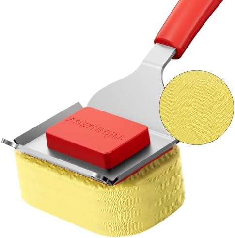 Bristle-Free Grill Brush with Heat-Resistant Kevlar Fiber Head by TISHIHERY