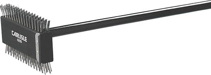 SPARTA 4029000 Stainless Steel Grill Brush, Grill Scraper With Metal Bristles, 30.5 Inches, Black, (Pack of 6)