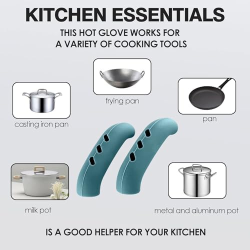 6 Pack Heat Resistant Silicone Pot Handle Covers Universal Fit - Image 3
