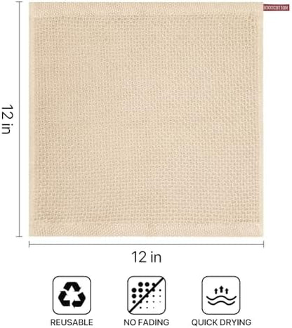 100% Cotton Waffle Weave Kitchen Dish Cloths, Ultra Soft Absorbent Quick Drying - Image 3