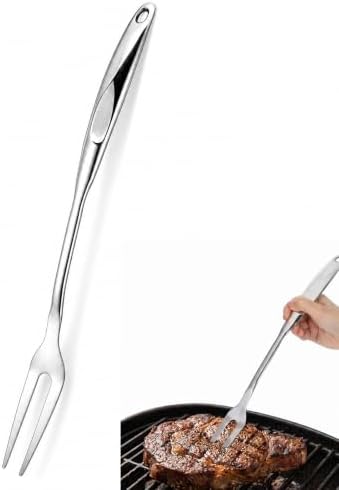 Grill Fork Cooking Forks Heavy Duty Two Prong Meats Fork 14.6" Stainless Steel by Unknown