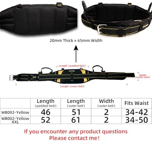 MELOTOUGH Padded Work Belt Padded Tool Belt - Image 3