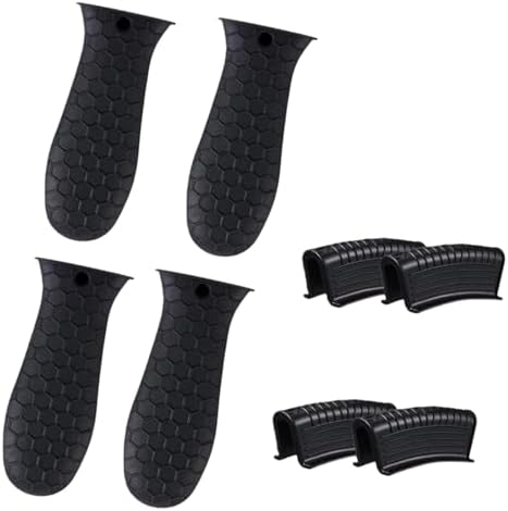 8 Pcs Silicone Pot Handle Covers Set, Heat Resistant Cast Iron Handle Sleeves by Unknown