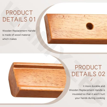 2 Pack Cherry Wood Replacement Handle - Image 7