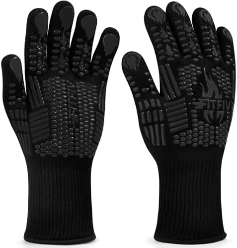 BBQ Gloves, 1472°F Heat Resistant by FITFIV