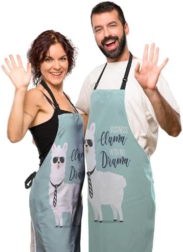 Funny Aprons for Adults Men Alpaca Mans Kitchen Apron for Kitchen Cooking - Image 5