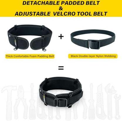 MELOTOUGH Padded Tool Belt, Electrician Tool Belt, Work Belt - Image 2