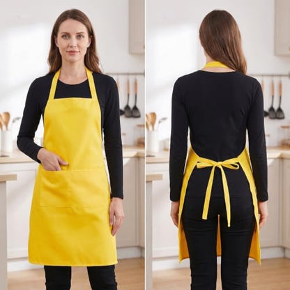8 Pcs Bib Apron for Unisex Colorful Kitchen Apron Bulk - Image 4