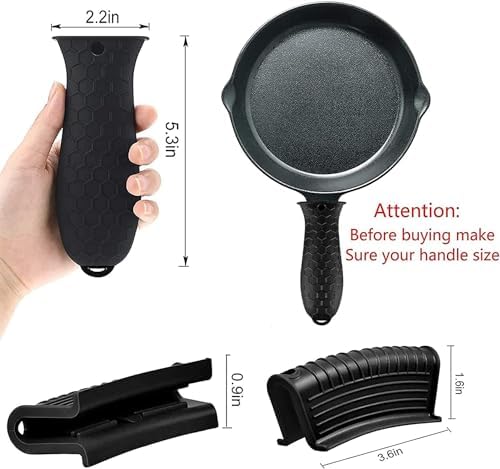 4 Pcs Non-Slip Silicone Hot Handle Holder & Assist Grips, Potholder - Image 2