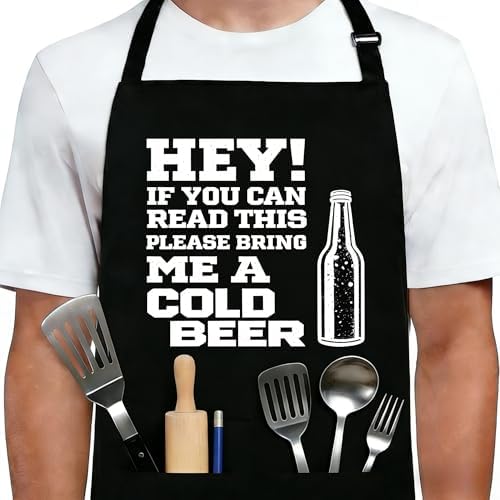 Funny Cooking Aprons for Cooking, Husband Wife Couple Gifts, Grilling Kitchen by Unknown
