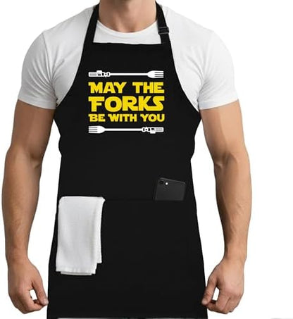 Adult Cooking Apron | May The Forks Be by CUSTOMAPRONSTORE