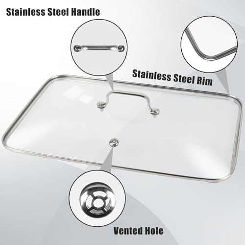 Griddle Glass Lid for Vayepro 17-inch flat griddle, Glass Basting, Keep Warm - Image 5